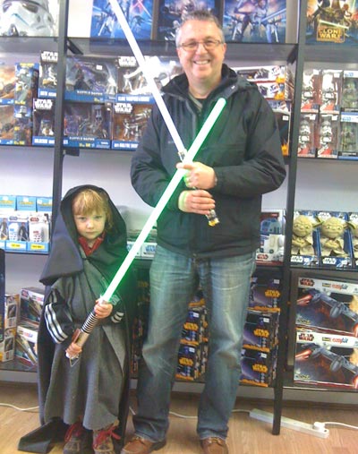 Padawan Ry from Hanwell visits the Jedi-Robe.com London Store....